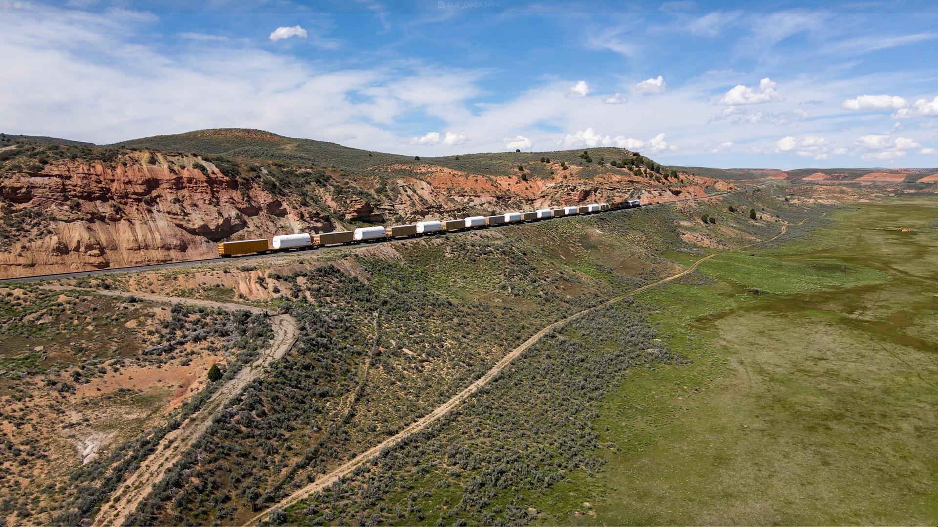 These images capture the final booster motor segments for NASA’s Artemis III mission departing Northrop Grumman’s Railyard Shipping Facility in Corinne, Utah, June 2. The eight segments will form the twin five-segment solid rocket boosters for the agency’s SLS (Space Launch System) rocket, providing more than 75% of the vehicle’s total thrust at liftoff.    Due to their immense size and weight, the booster segments are transported in specialized carriers and are being hauled by Union Pacific Railroad’s newest commemorative locomotive, No. 4547. Marking its inaugural mission, the locomotive will deliver the flight hardware to NASA’s Kennedy Space Center in Florida, where stacking operations for Artemis III are set to begin later this year. 